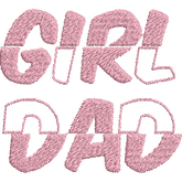 Girl-Dad-Fathers-Day - Father Embroidery Design - FineryEmbroidery